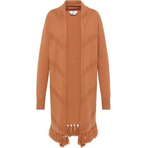 usha FESTIVAL Cardigan en tricot pour femme, camel, M-L