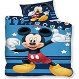 AYMAX S.P.R.L. Disney Mickey Mouse Beddengoed, 100% katoen, dekbedovertrek 140 x 200 cm + kussensloop 65 x 65 cm
