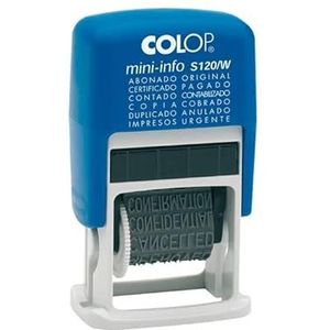 Colop 105001 stempelkussen S 120/wd formule/datum 4 mm Spaans blauw/zwart