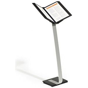 Durable Sherpa Stand Pro 591001 standaard op voet, 10 hoezen voor documenten, A4, portretformaat, landschap, zwart