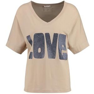 KEY LARGO T-shirt Lonely à col en V pour femme, Beige (1004), S