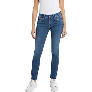 Replay WH689 New Luz Donkerblauw Power Stretch Damesjeans, Nee