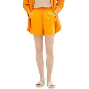 TOM TAILOR Denim Short basique pour femme, 31684 - Bright Mango Orange, S