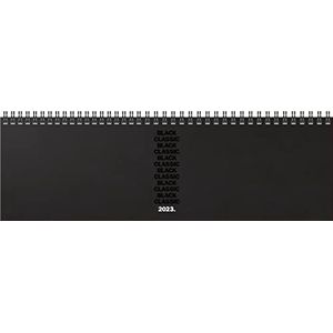 BRUNNEN Black Classic 774 2023 weekkalender, bladgrootte: 32,6 x 10,2 cm, zwart