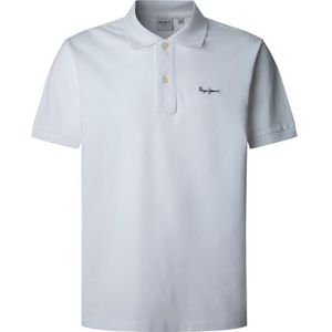 Pepe Jeans Polo Essentials Contrast avec logo pour homme, blanc (blanc), M, Blanc (blanc), M
