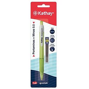 Kathay 86210899 vulpotlood met rubber en intrekbare punt, 0,5 mm punt + reservevulling, willekeurige kleurkeuze
