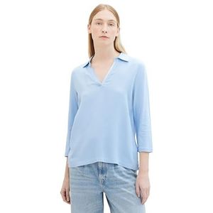 TOM TAILOR 1040550 T-shirt voor dames, 34587 - licht fjord blauw