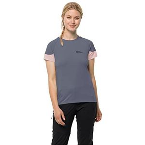 Jack Wolfskin Narrows T W T-shirt met korte mouwen voor dames, dolfijn, M