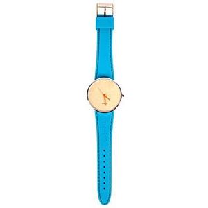 UNICEF Klassiek analoog horloge voor dames en heren, Oranje, riem
