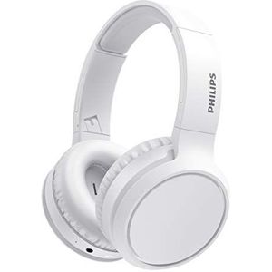 Philips H5205WT/00 Over-Ear-Hoofdtelefoon Bluetooth met Microfoon en BASS Boost-knop (Draadloos, 29 Uur Afspeeltijd, Snelle Oplaadfunctie, Geluidsisolatie) Wit