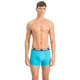 PUMA PUMA Basic boxershorts voor heren, 2 stuks, Blauw (Aqua/Blue 796)