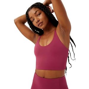 Girlfriend Collective Float Cleo Halter Sportbeha voor dames, Rhodondendron