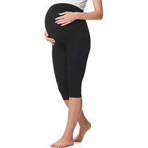 Be Mammy 3/4 katoenen zwangerschapslegging BE20-229, zwart.