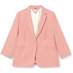 Tommy Hilfiger Blazer élégant pour femme, Rose (Teaberry Blossom), 48