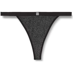 HUGO String en lurex pour femme, Noir, XL