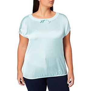 Samoon dames t-shirt, Transparant blauw