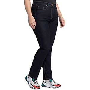 Ulla Popken Straight Fit Stretch Jeans voor dames, blauw (dark denim 93)