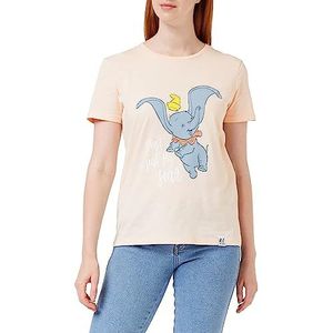 T-shirt Disney Dumbo Don't Just Soar - Rose, Taille S - Style vintage sous licence officielle, imprimé au Royaume-Uni, d'origine éthique, rose, S