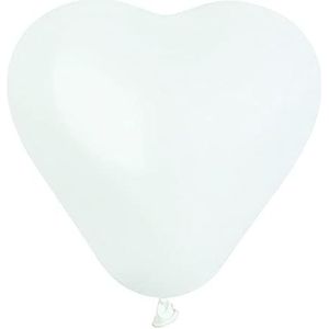 100 ballonnen hartballonnen premium kwaliteit CR6 (16 cm/6 inch) wit