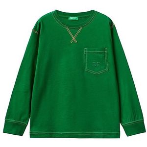 United Colors of Benetton T-shirt M/L 3YR3C10E4 T-shirt voor jongens (1 stuk), Groen Bosco 1u3