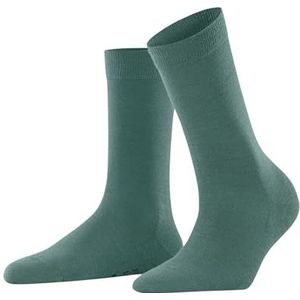 FALKE Softmerino W So Wol, katoen, effen, 1 paar damessokken (1 stuk), groen (Fjord 7475)