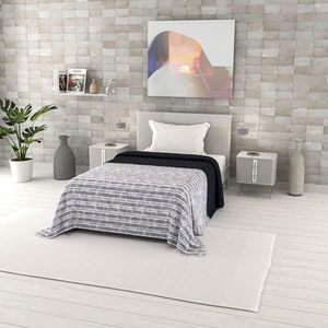 Italian Bed Linen Fantasy Zomerdekbed met print, vulling van polyester, jeansstrepen, 220 x 270 cm