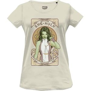 Marvel Womarcots023 T-shirt voor dames, 1 stuk, Natuurlijk.