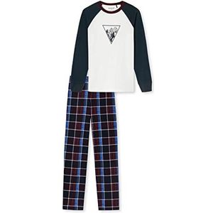 Schiesser Pyjama Lange Meisjes Pijama Set, gebroken wit, XS, Gebroken wit