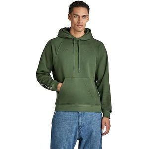 G-STAR RAW Tape Raglan sweatshirt met capuchon, los shirt, heren, groen (Dk Nuri Green C988-3476), S, groen (Dk Nuri Green C988-3476)