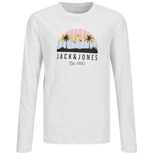 Jjpalm Tee Ls Crew Neck Jnr, Blanc., 176