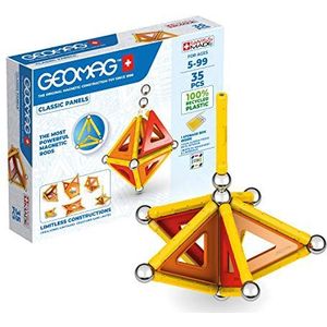 Geomag Magnetische bouwspellen voor kinderen, educatief speelgoed voor jongens en meisjes, 100% gerecycled, collectie Green Panels, 35-delig