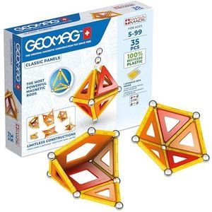 Geomag Magnetische bouwspellen voor kinderen, educatief speelgoed voor jongens en meisjes, 100% gerecycled, collectie Green Panels, 35-delig