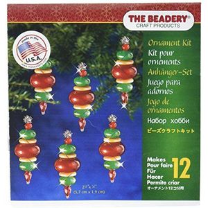 Beadery BOK-5941 Victoriaanse kerstballen, kunststof, 5,7 x 1,9 cm, 12 stuks