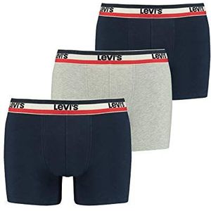 Levi's Set van 3 boxershorts voor heren met Sportswear logo, Marine.