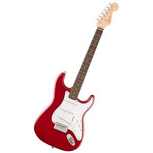 Fender Squier Debut Series Stratocaster elektrische gitaar, beginnende gitaar, met 2 jaar garantie, satijn dakota rood