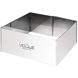 Vogue Taartvorm hoekig van roestvrij staal 4 x 8 x 8 cm