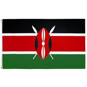 AZ FLAG Keniaanse vlag 90 x 150 cm - Keniaanse vlag 90 x 150 cm - banner 0,9 x 1,5 m van licht polyester