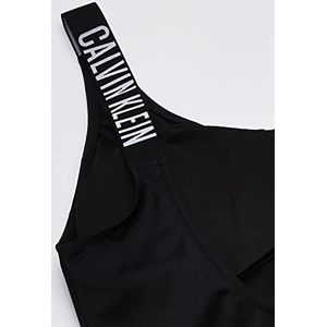 Calvin Klein eendelig badpak voor dames, Zwart pvc.