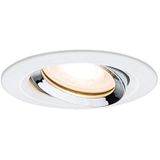 Paulmann Nova 93663 LED inbouwspot rond draaibaar 35W wit/chroom inbouwframe GU10 of GU5,3 zonder lamp