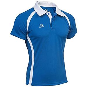 ASIOKA Rome poloshirt voor heren, koningsblauw/wit, maat M, koningsblauw/wit