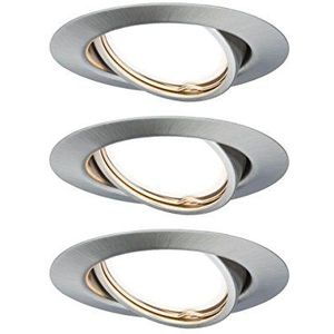 Paulmann LED inbouwspot inbouwspot rond 3x 5W geborsteld ijzer 3000K GU10 93420