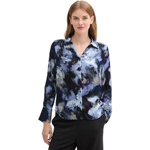 TOM TAILOR 1043861 Damesblouse, 36558 - Artistiek aquarelontwerp