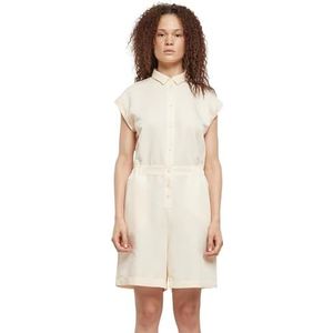 Urban Classics Jumpsuit van viscose keperstof voor dames, jumpsuit voor dames, Wit zand, XXL