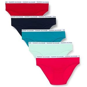 Tommy Hilfiger Bikini ondergoed voor meisjes, Bz/Dew/Bteal/Dst S/Br, 8-10 jaar, Bz/Dew/Bteal/Dst S/Br