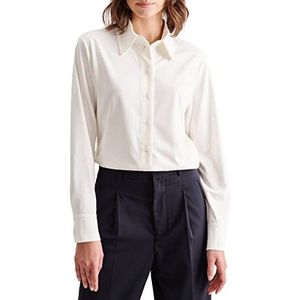 Seidensticker Chemisier à Manches Longues Coupe régulière Blouse Femme, Crème, 38