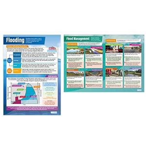Daydream Education - 2 stuks geografische posters | 850 mm x 594 mm (A1) | Geografische poster voor klaslokaal | Educatief bord