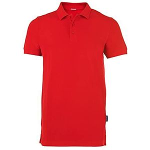 HRM Heavy Performance Poloshirt voor heren, hoogwaardig poloshirt voor heren, basic poloshirt wasbaar tot 60 °C, hoogwaardige en duurzame herenkleding, werkkleding, Rood