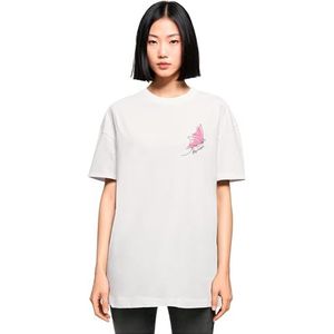 Merchcode Fly Oversized T-shirt voor dames, 100% katoen, maat XL, wit, XL, Wit, XL