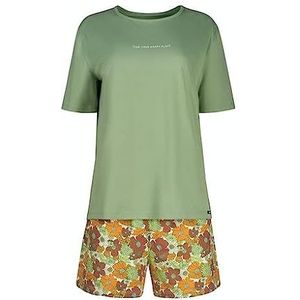 Skiny Dames kanten pyjama Green Bay Regular Green Bay, One Size, Groene Baai