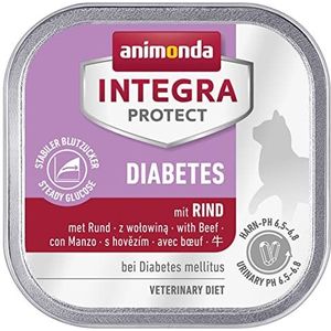 Animonda Integra Protect Diabetes Kat Dieet Katten Vochtig Voedsel voor Diabetes Mellitus met Rundvlees 16 x 100 g